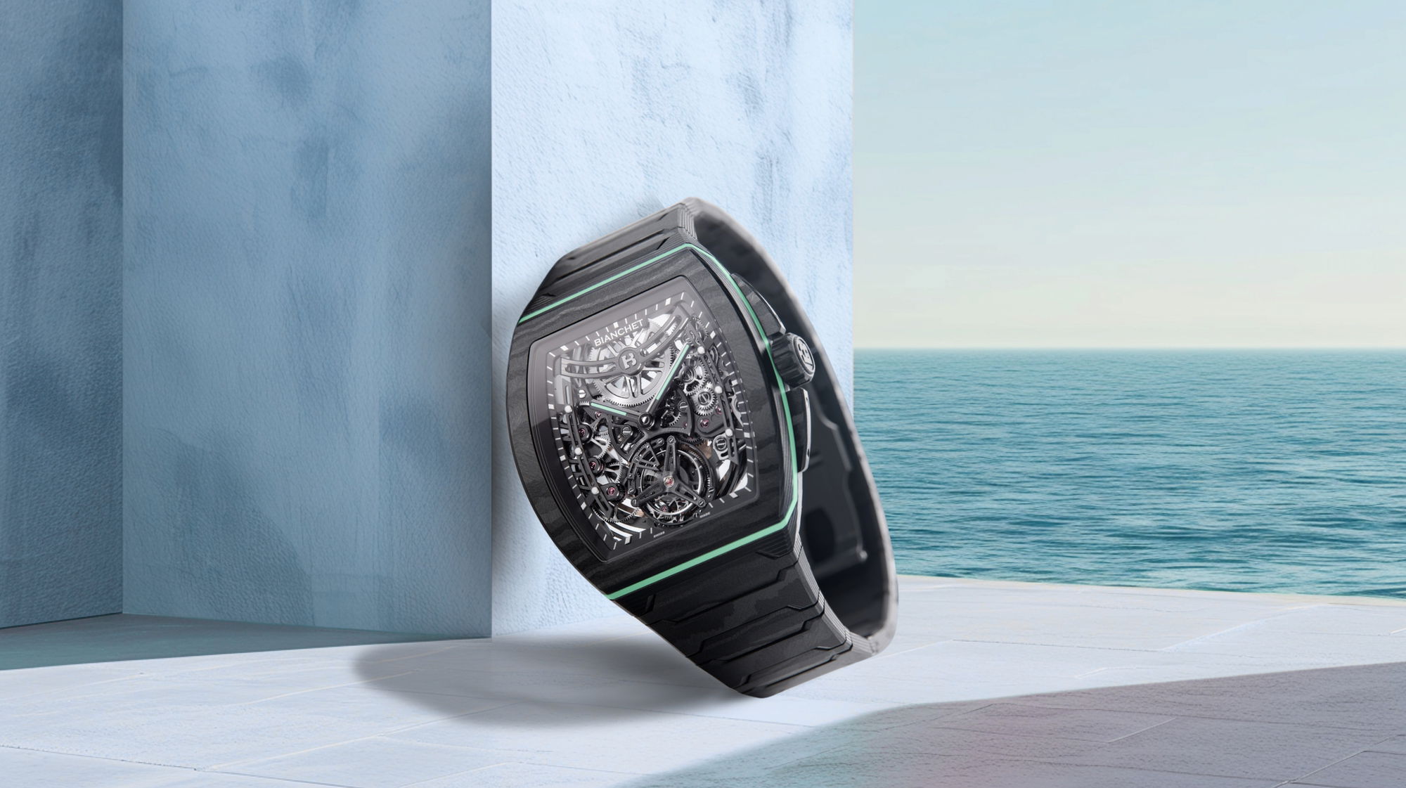 B 1.618 Flying Tourbillon UltraFino Las Coloradas Aquamarine Carbon - Image 2