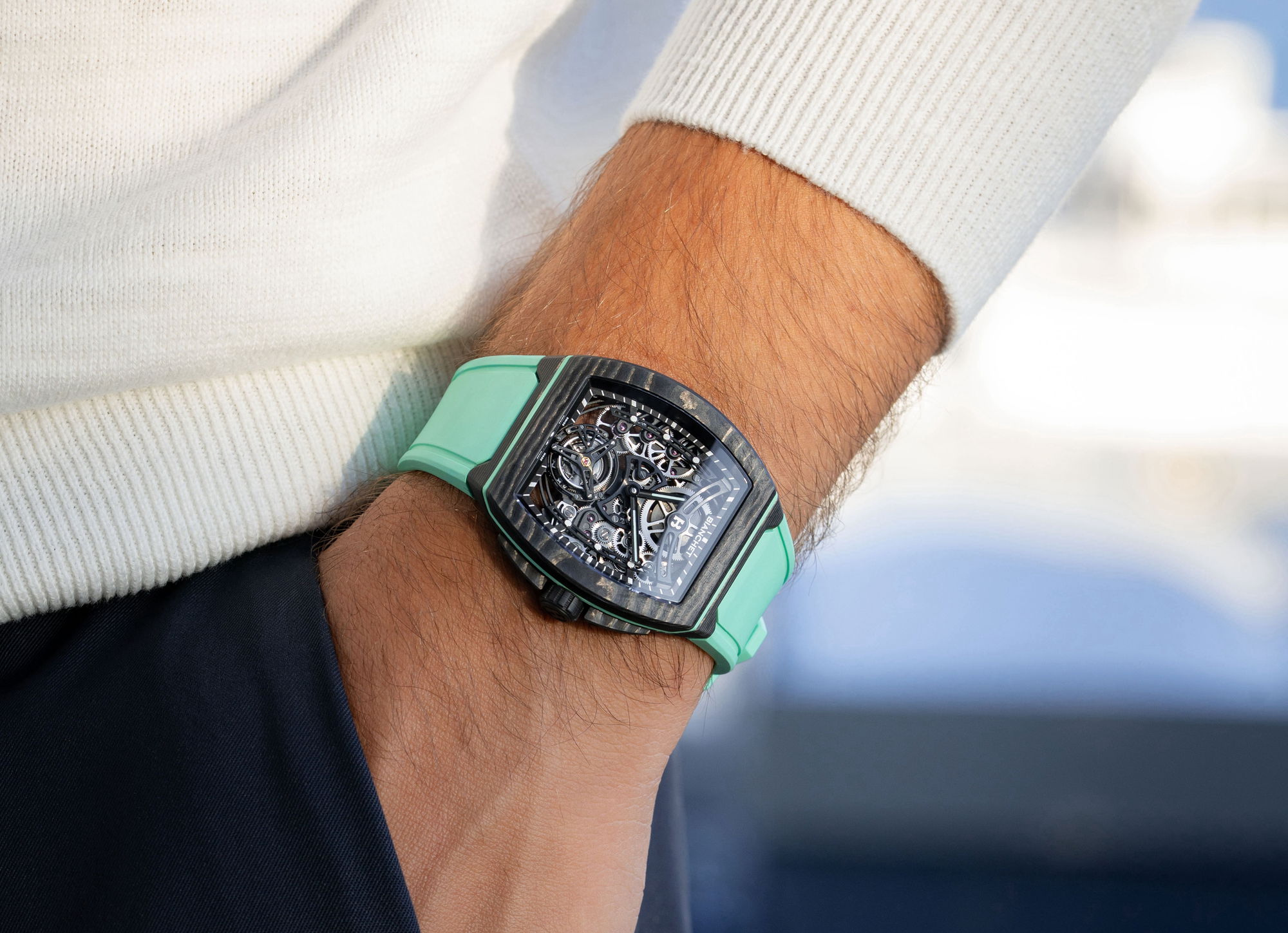 B 1.618 Flying Tourbillon UltraFino Las Coloradas Aquamarine Carbon - Image 5