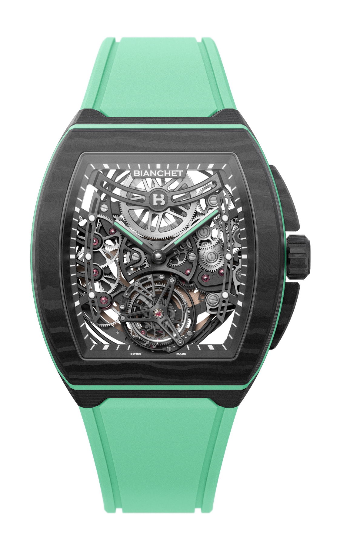 B 1.618 Flying Tourbillon UltraFino Las Coloradas Aquamarine Carbon