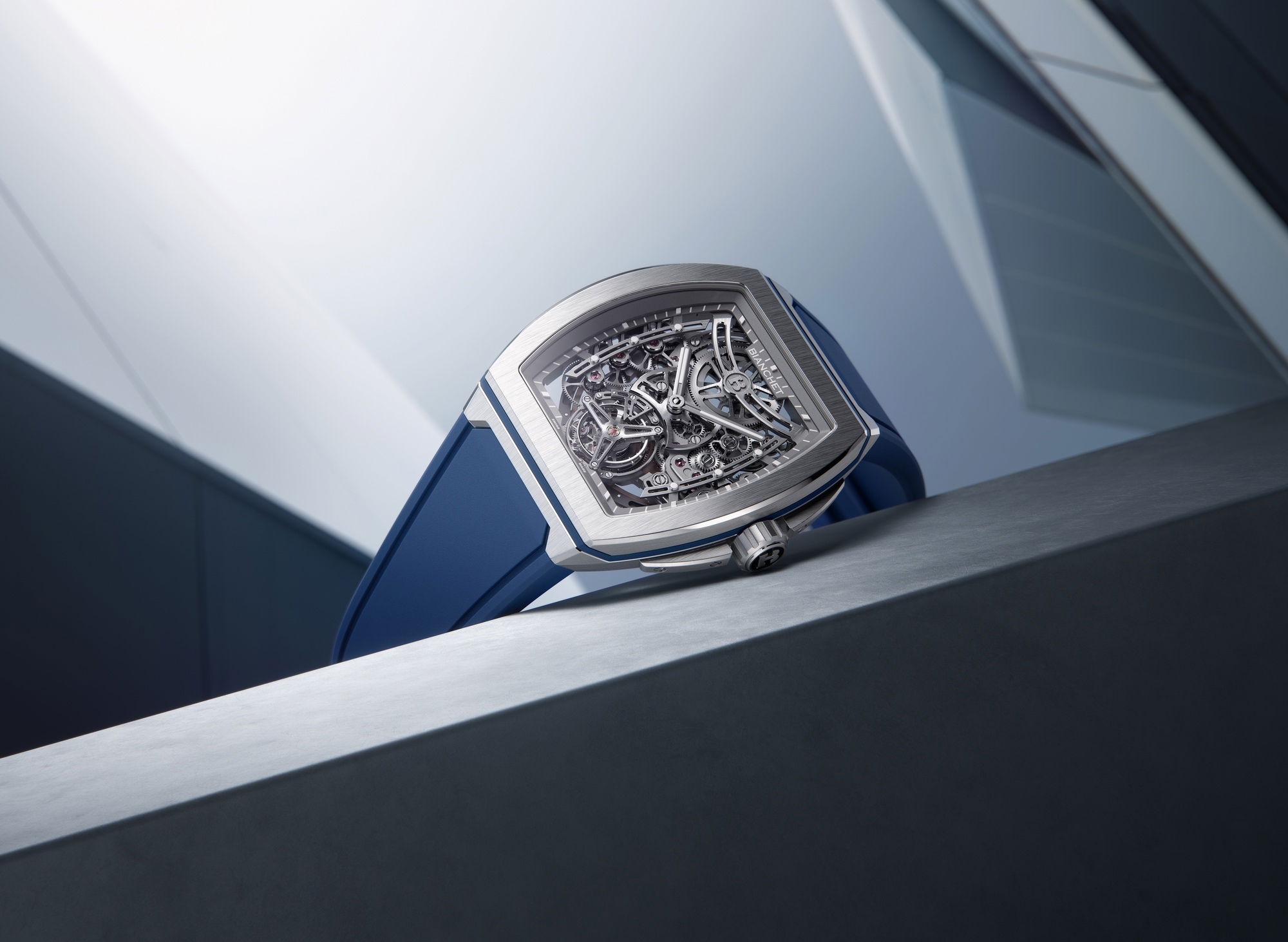 B 1.618 Flying Tourbillon UltraFino Titanium Skeleton Blue - Image 2