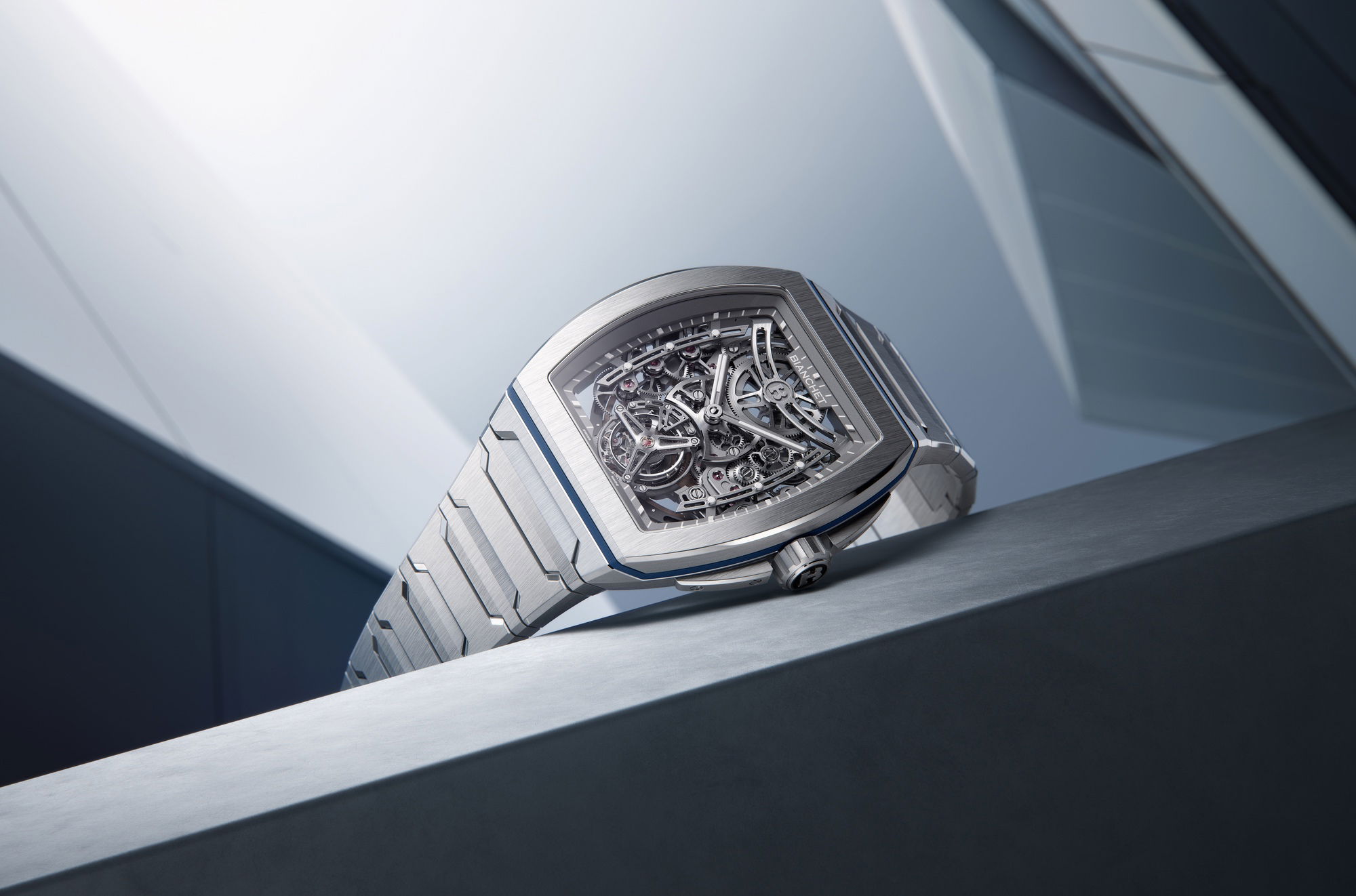 B 1.618 Flying Tourbillon UltraFino Titanium Skeleton Blue - Image 3