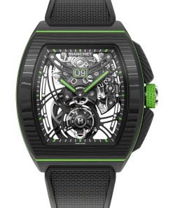 Alternative view of Flying Tourbillon Grande Date B1.618 Carbon Lime