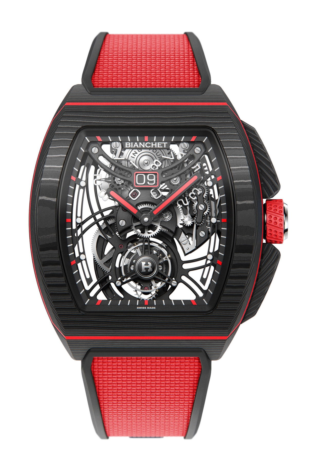 Flying Tourbillon Grande Date B1.618 Carbon Red