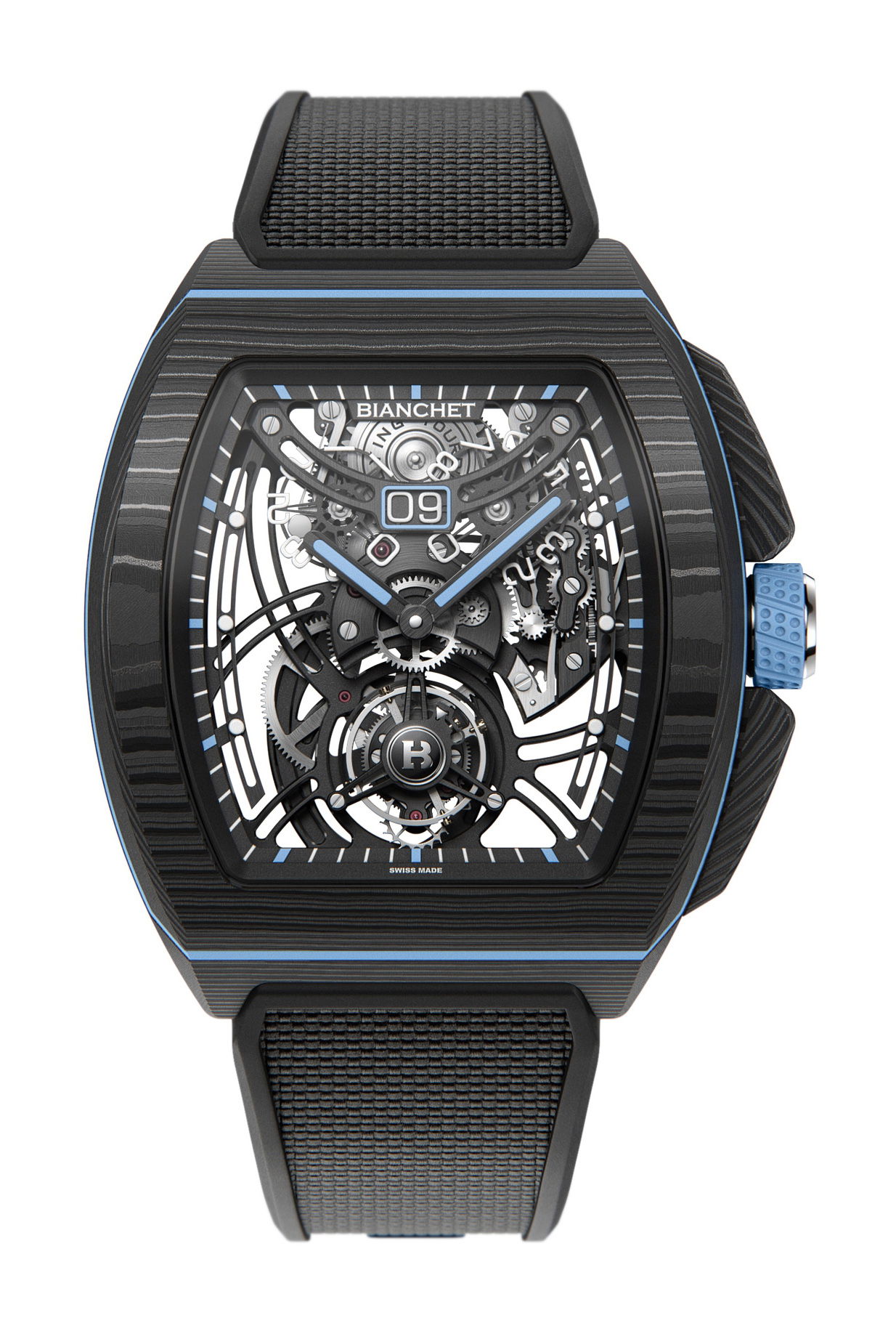 Flying Tourbillon Grande Date B1.618 Carbon Sky Blue - Image 13