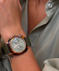 Alternative view of Clubmaster Classic Chrono Rose Gold Green