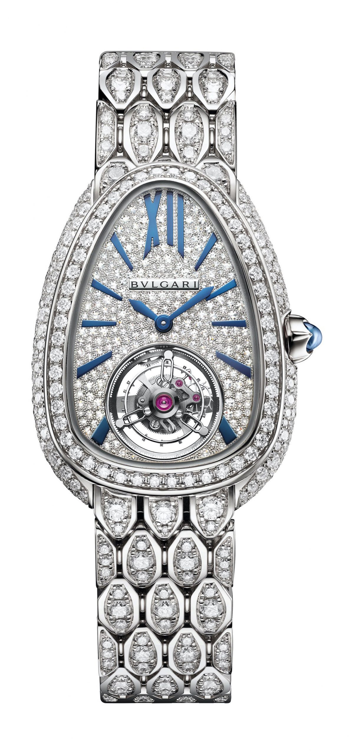 Serpenti Seduttori Tourbillon White Gold And Full Diamonds