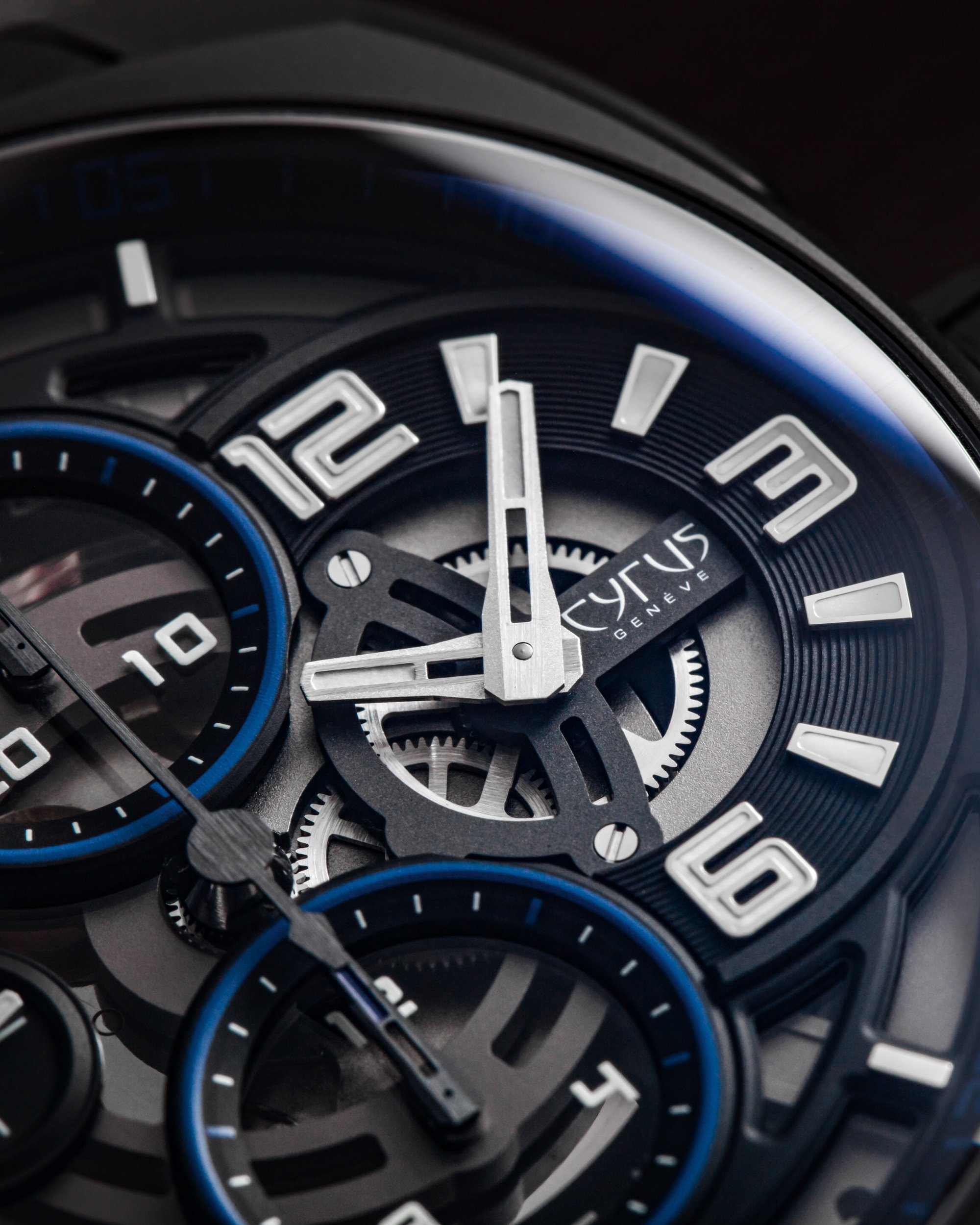 Klepcys Skeleton Chronograph Dark & Blue - Image 4