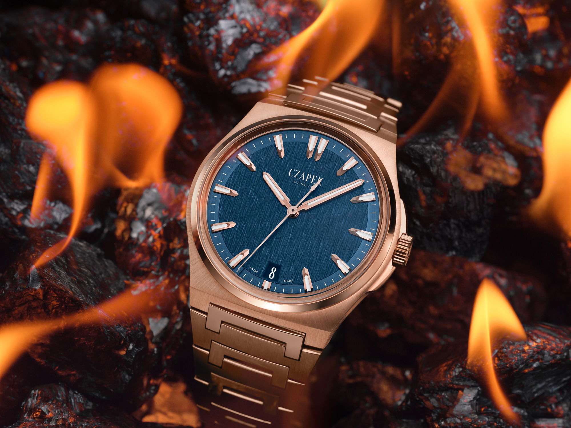 Antarctique Mount Erebus Deep Blue Full Rose Gold - Image 2