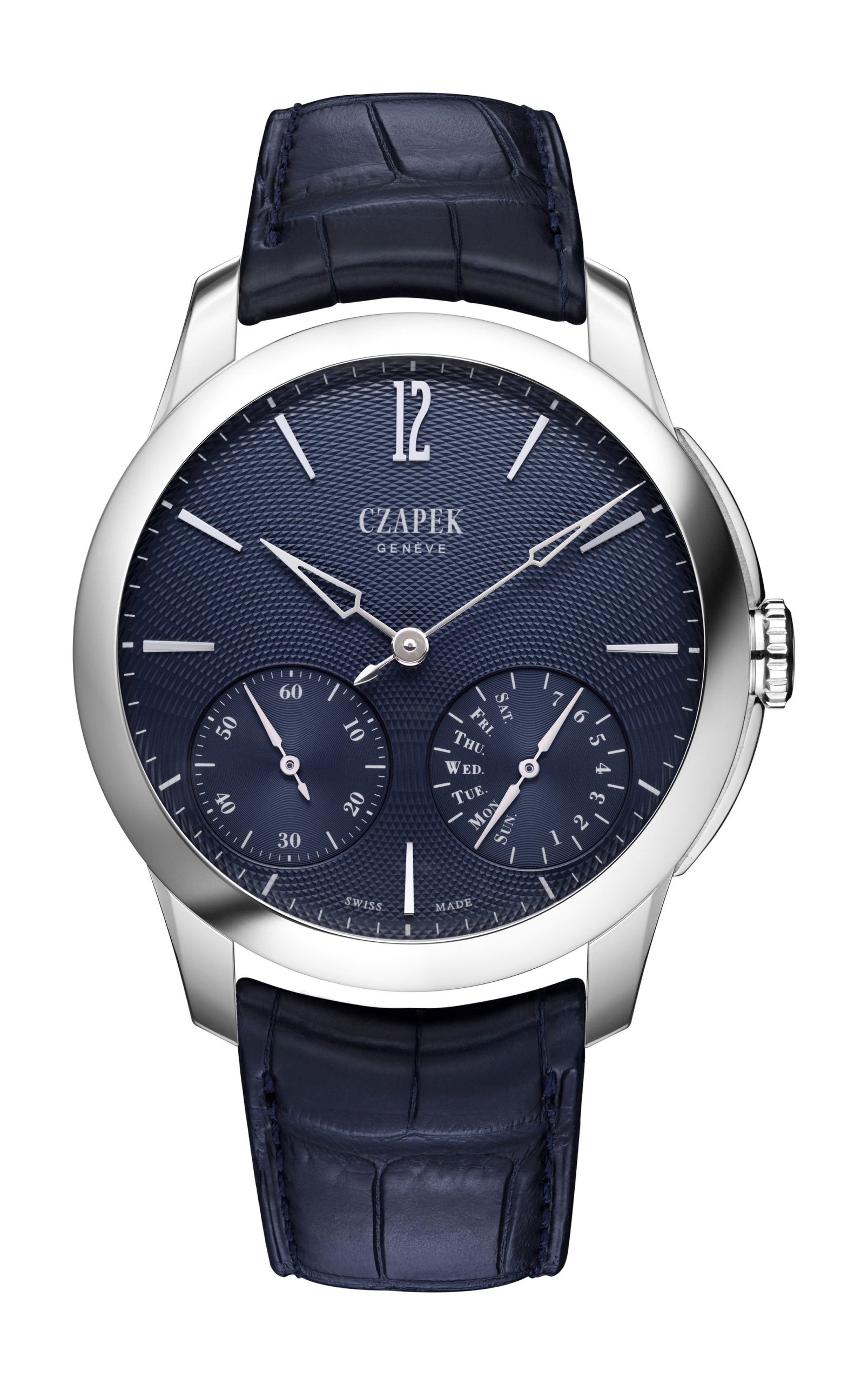 Quai des Bergues Guilloché Richochet – Aqua Blue