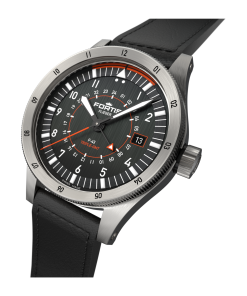 Alternative view of Flieger F-43 Triple GMT Titanium Black