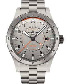 Flieger F-43 Triple GMT Titanium Orange