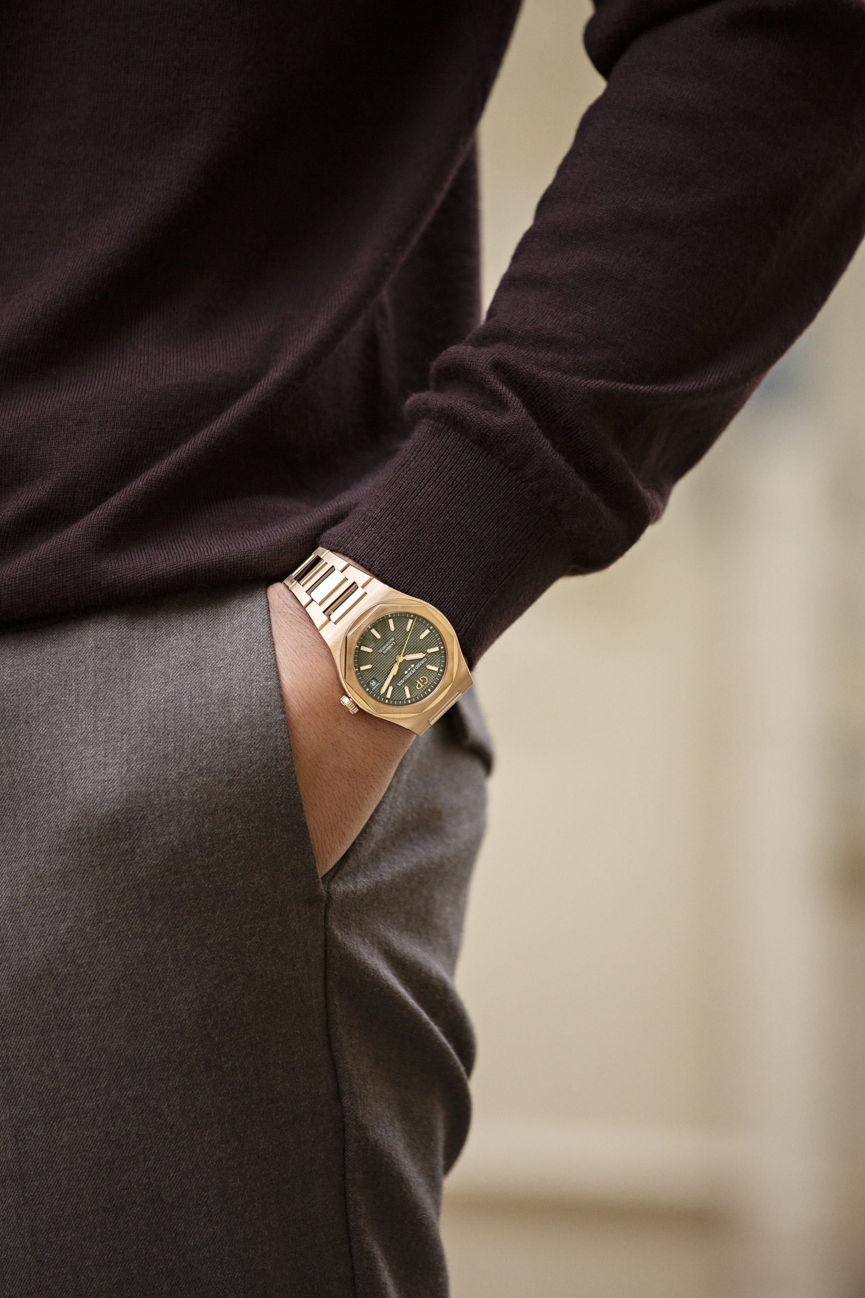 Laureato 42 mm Pink Gold Sage Green - Image 4