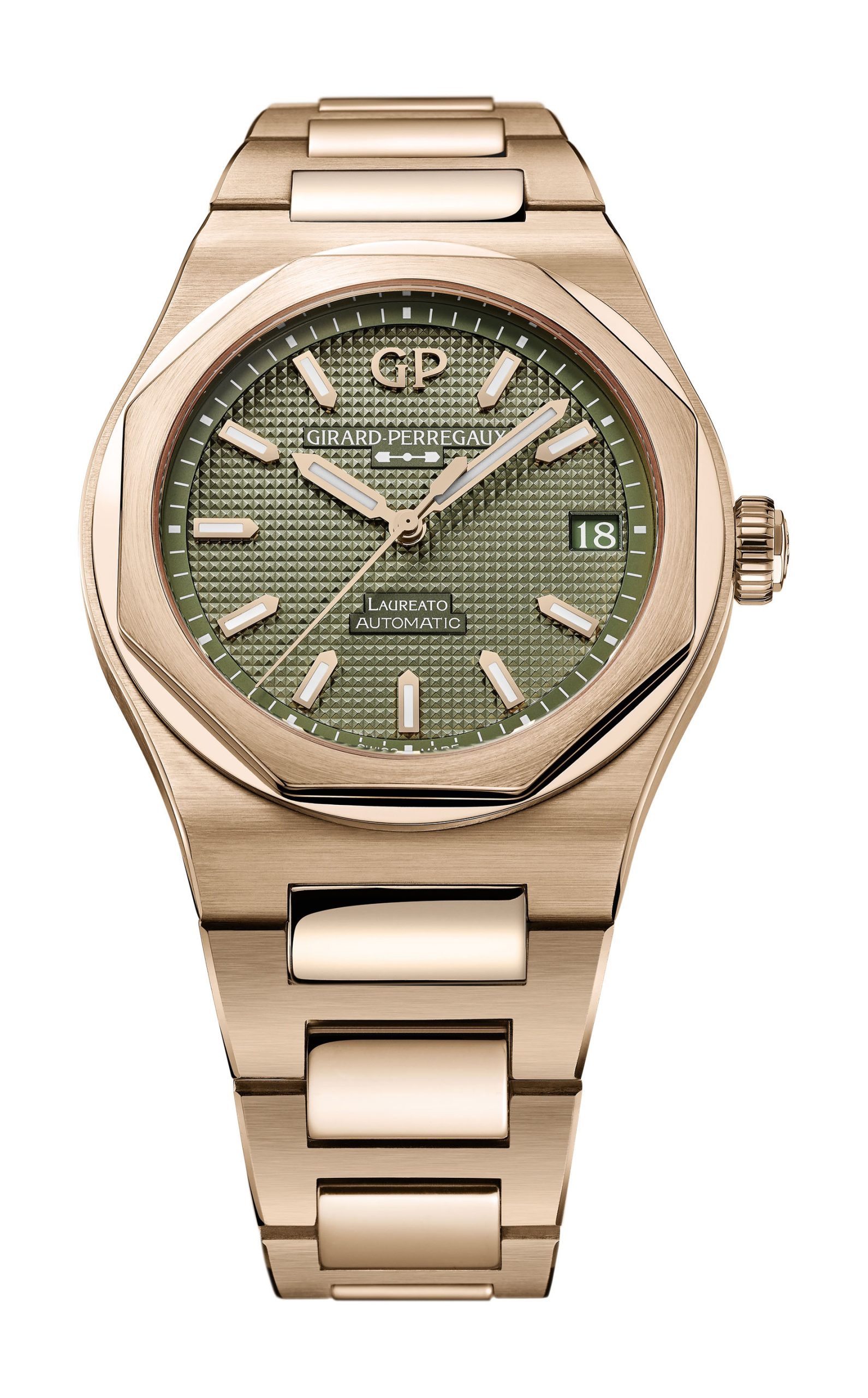 Laureato 42 mm Pink Gold Sage Green