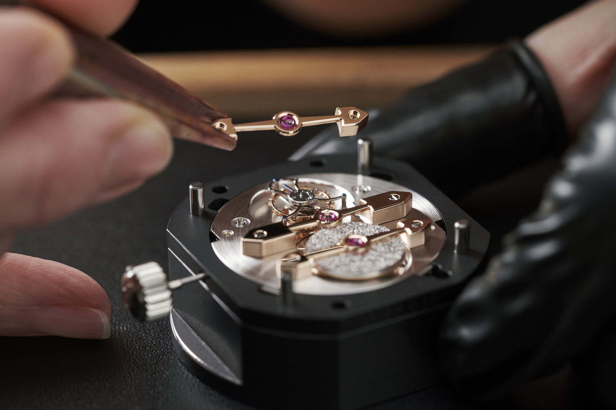 Tourbillon with Three Gold Bridges Ruby Heart - Image 2