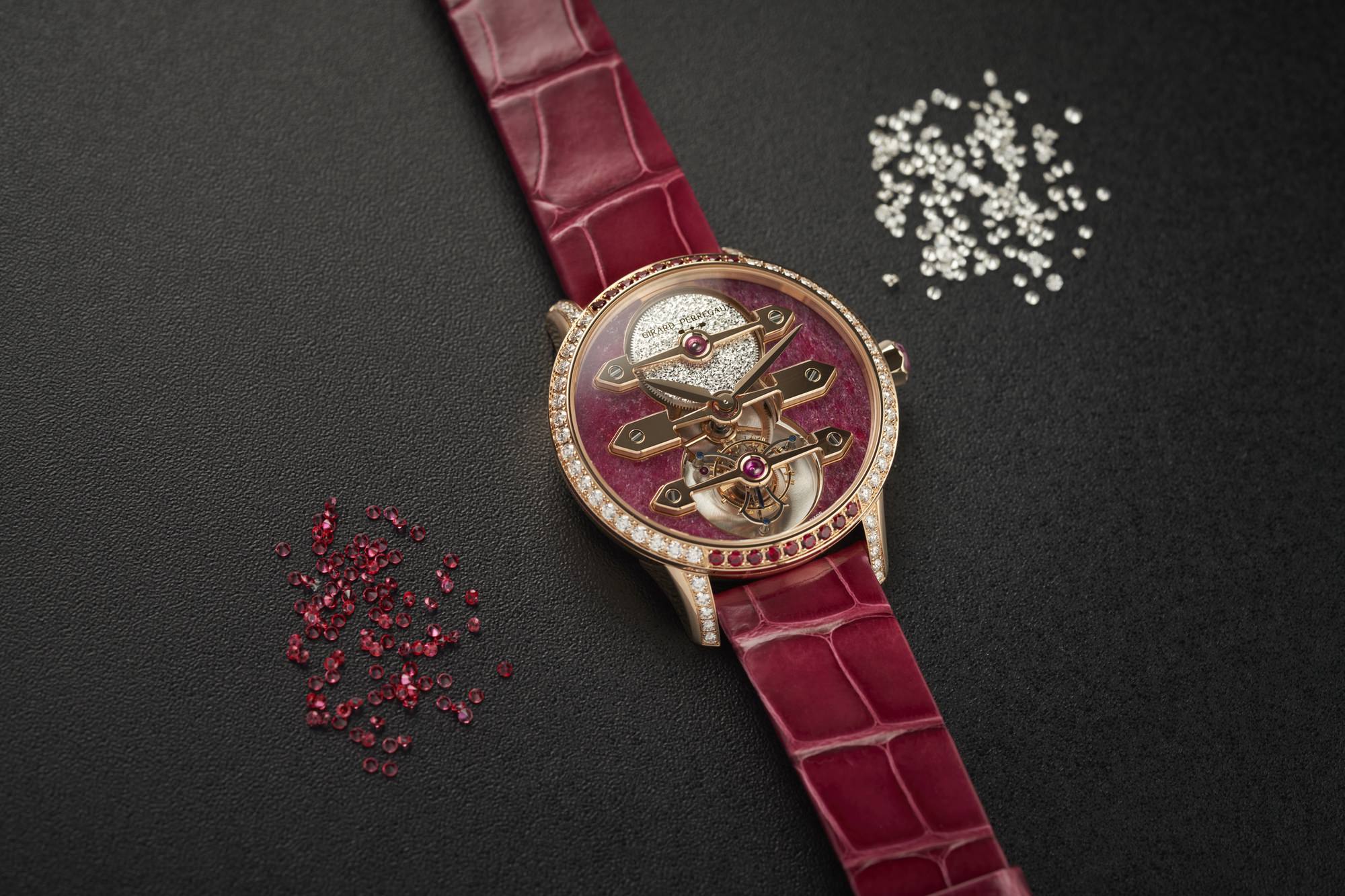 Tourbillon with Three Gold Bridges Ruby Heart - Image 11
