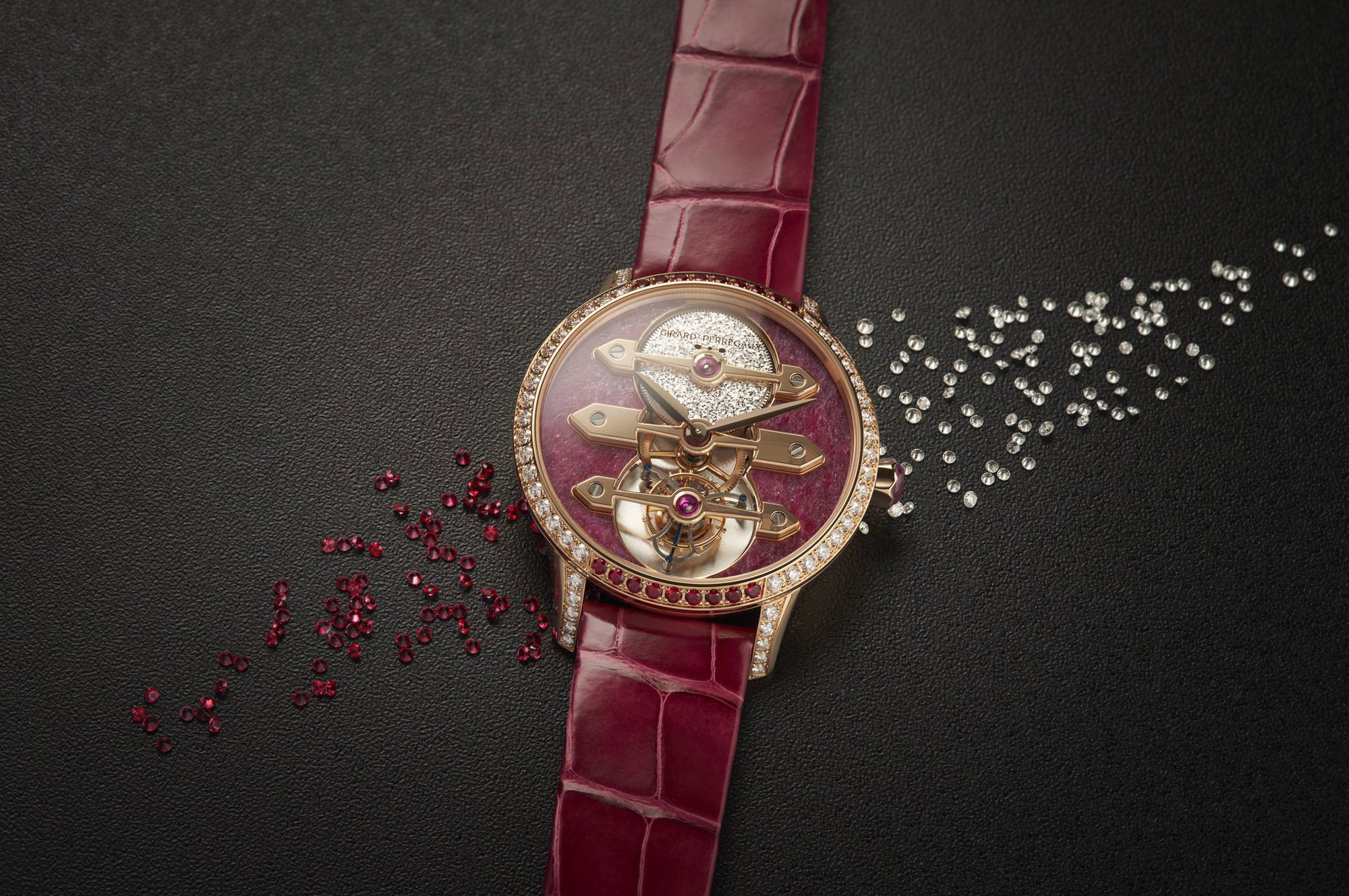 Tourbillon with Three Gold Bridges Ruby Heart - Image 7