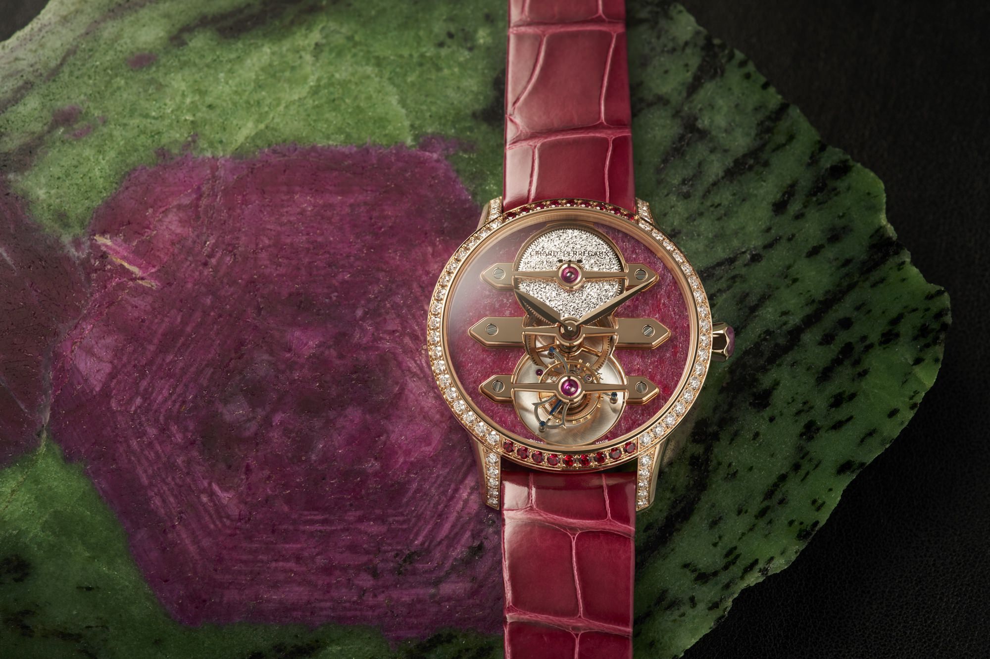 Tourbillon with Three Gold Bridges Ruby Heart - Image 9