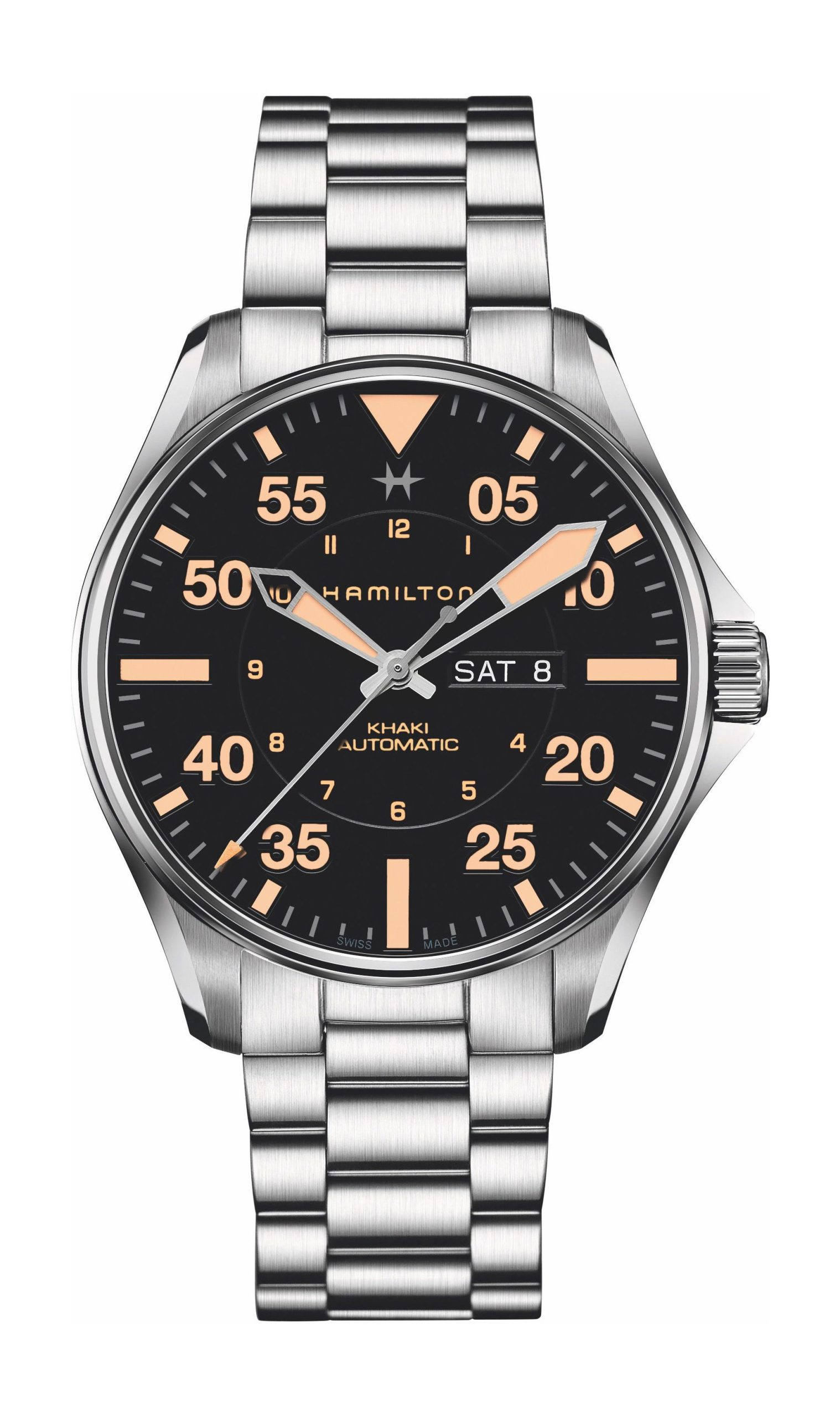 Khaki Aviation Pilot Day Date Auto