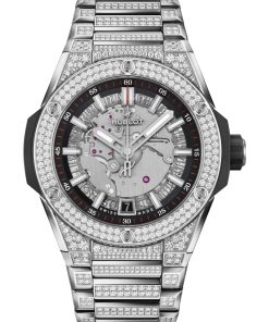 Big Bang Integrated Time Only Titanium Pavé