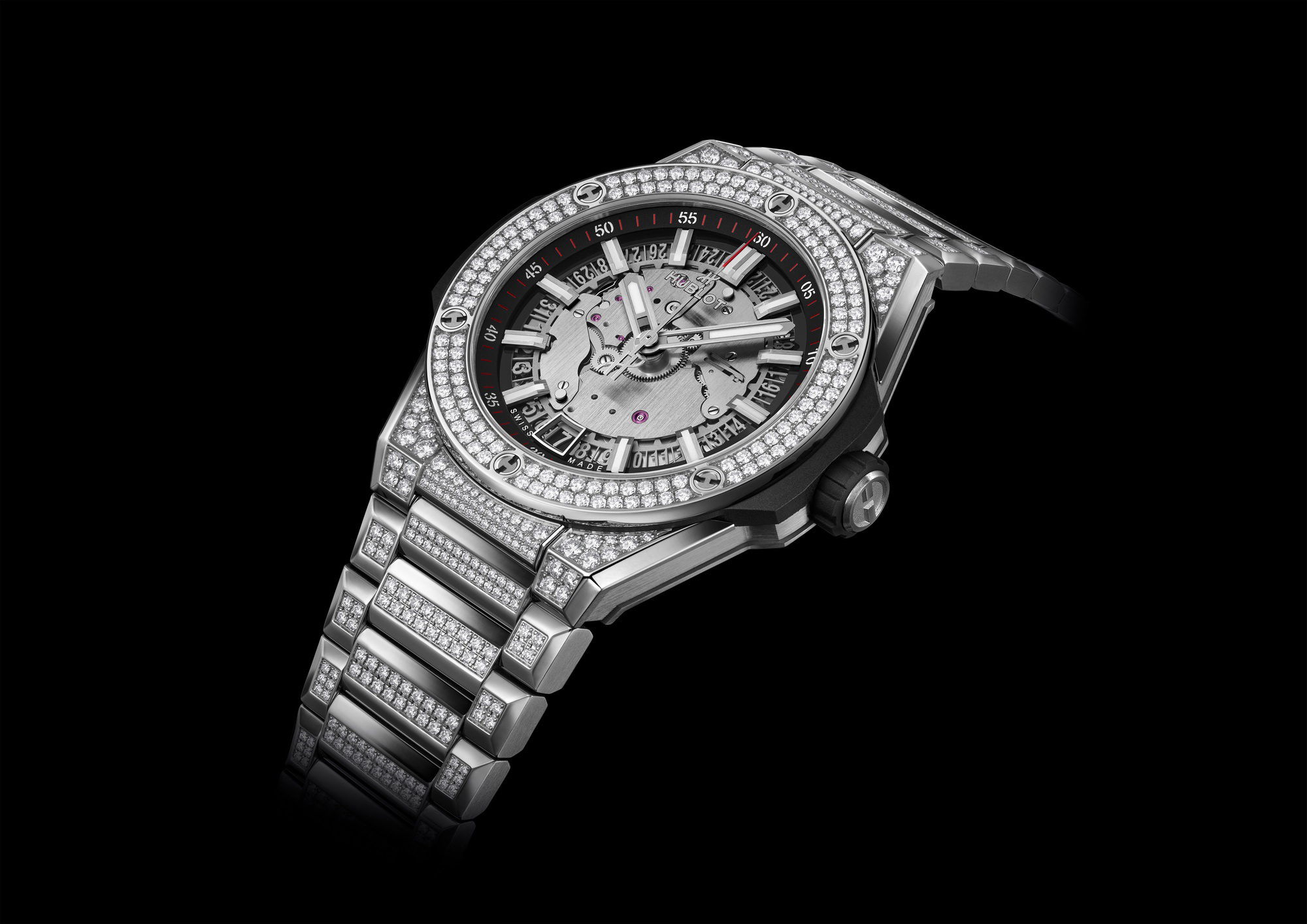 Big Bang Integrated Time Only Titanium Pavé - Image 5