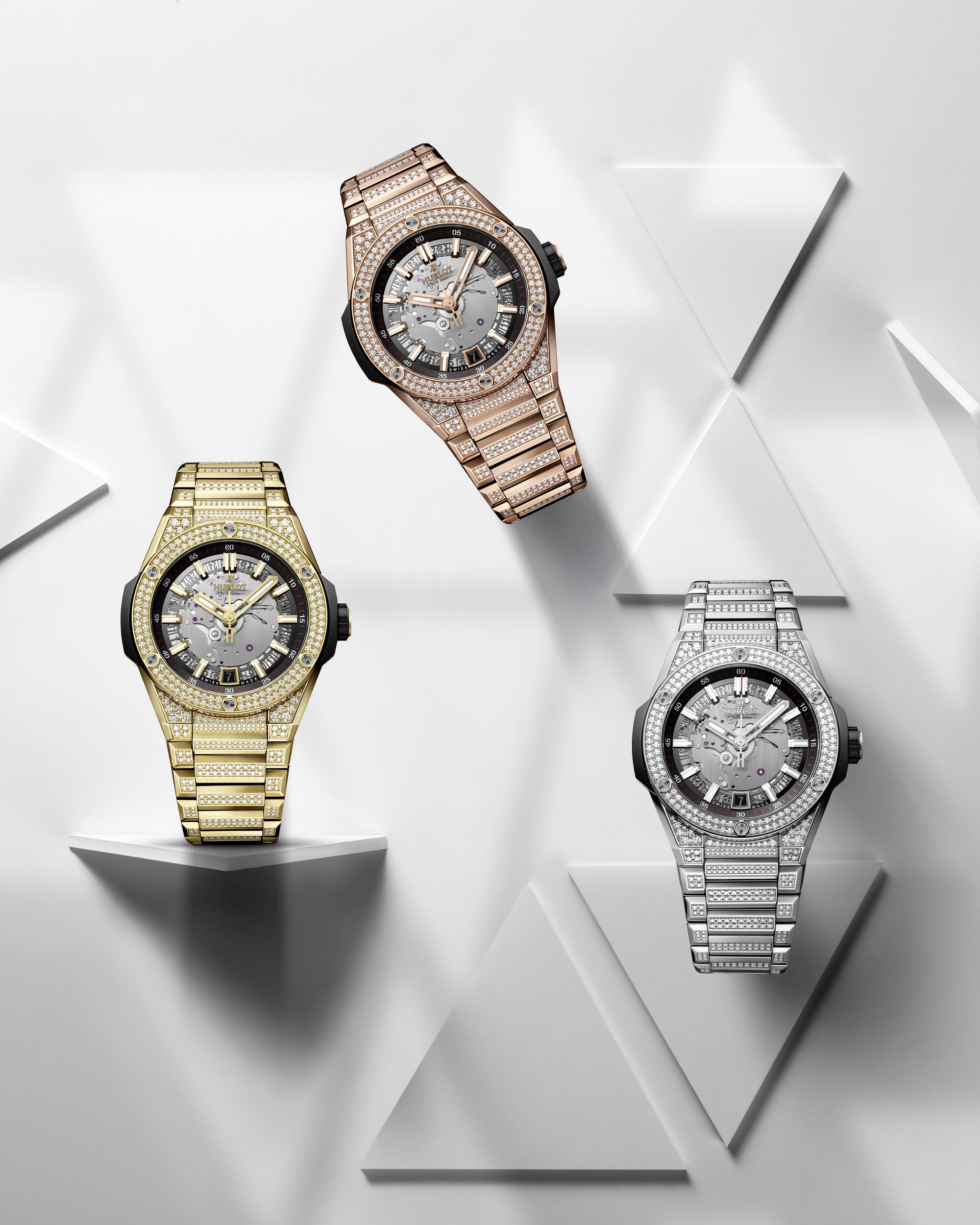 Big Bang Integrated Time Only Yellow Gold Pavé - Image 2