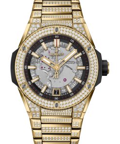 Big Bang Integrated Time Only Yellow Gold Pavé