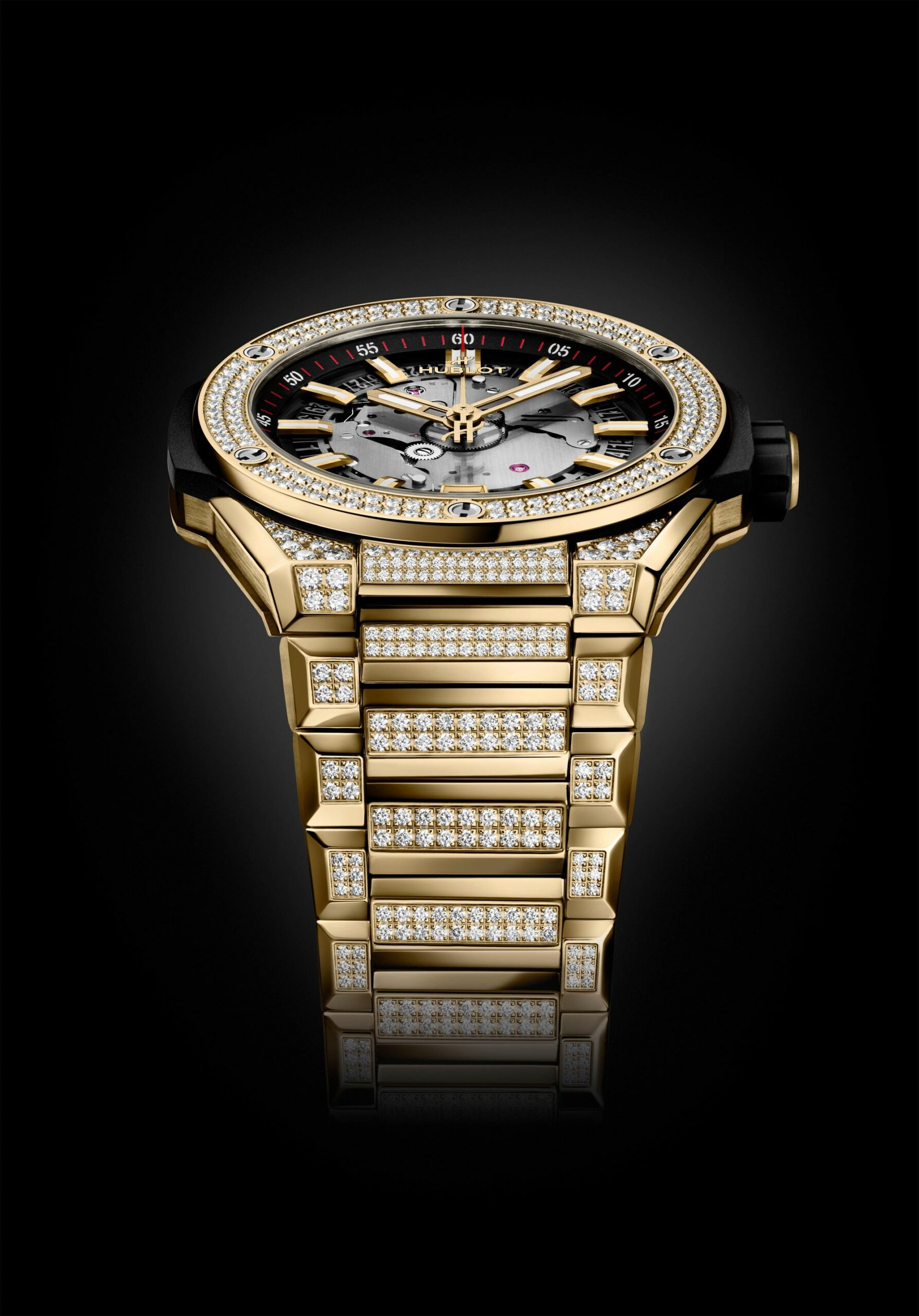 Big Bang Integrated Time Only Yellow Gold Pavé - Image 4