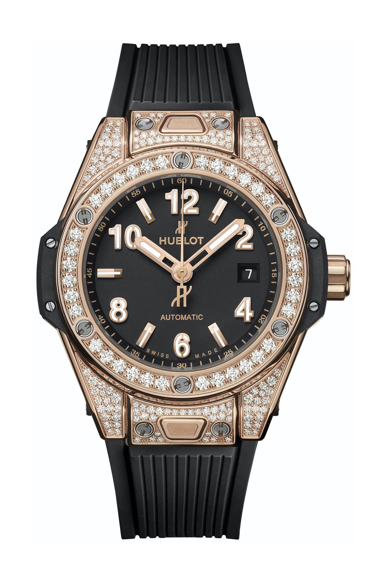 Big Bang One Click King Gold Pavé 33mm