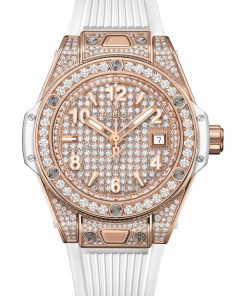 Big Bang One Click King Gold White Full Pave