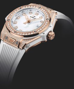 Alternative view of Big Bang One Click King Gold White Pave