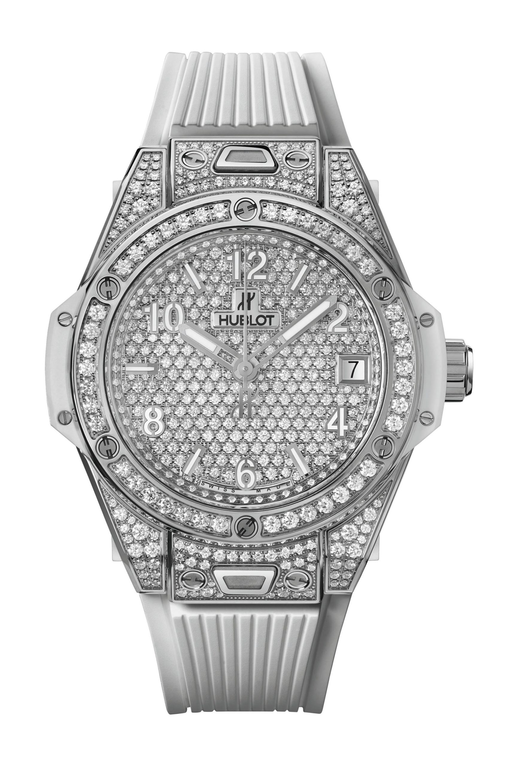 Big Bang One Click Steel White Full Pavé