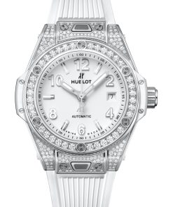 Big Bang One Click Steel White Pavé 33mm