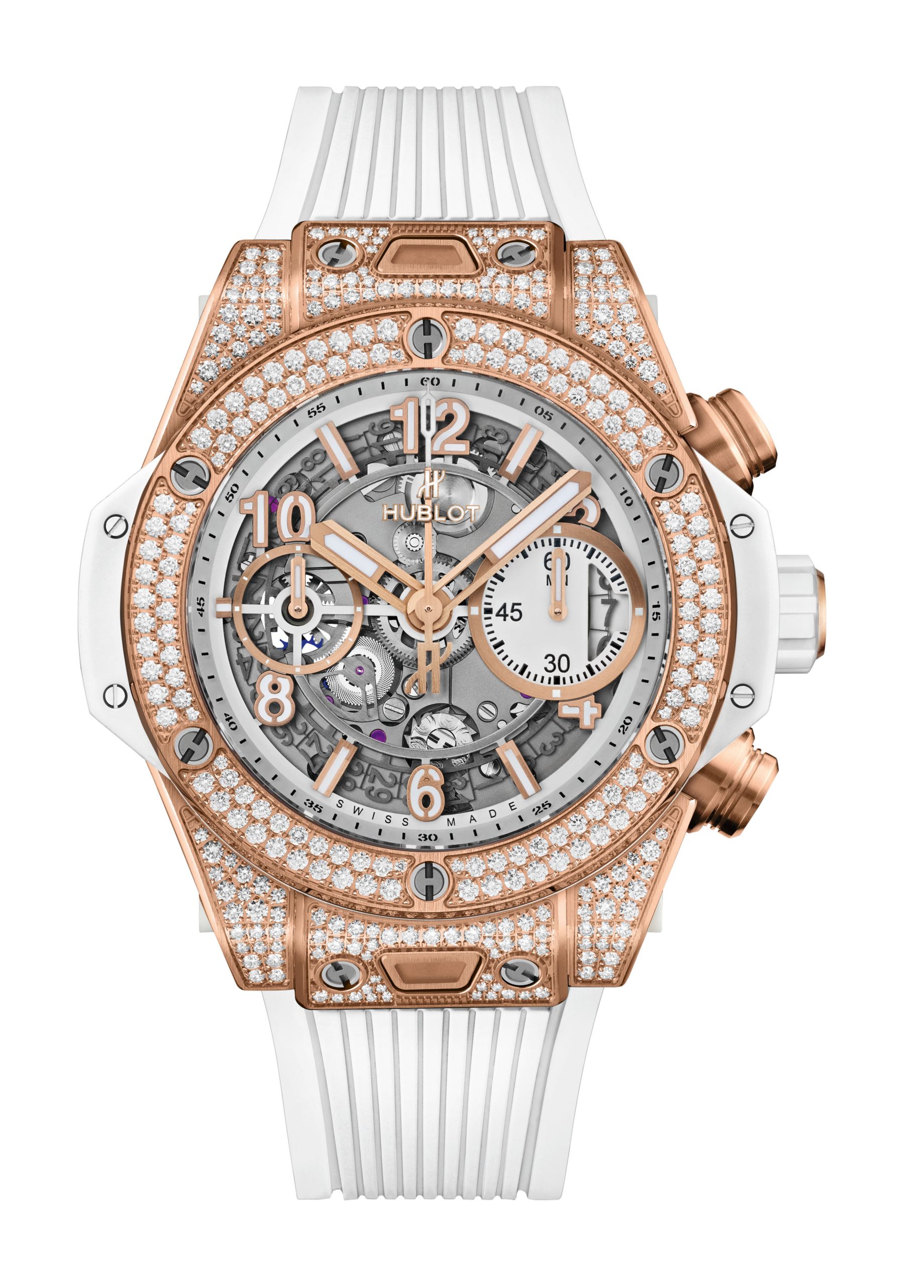 Big Bang Unico King Gold White Pavé 42mm