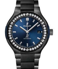 Classic Fusion Ceramic Blue Bracelet Diamonds