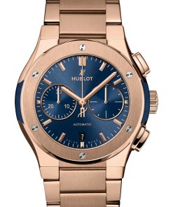 Classic Fusion Chronograph King Gold Blue Bracelet
