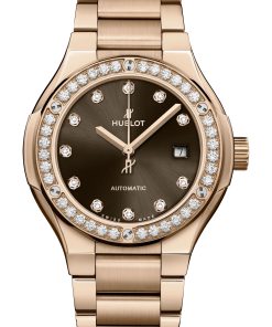 Classic Fusion King Gold Brown Diamonds Bracelet