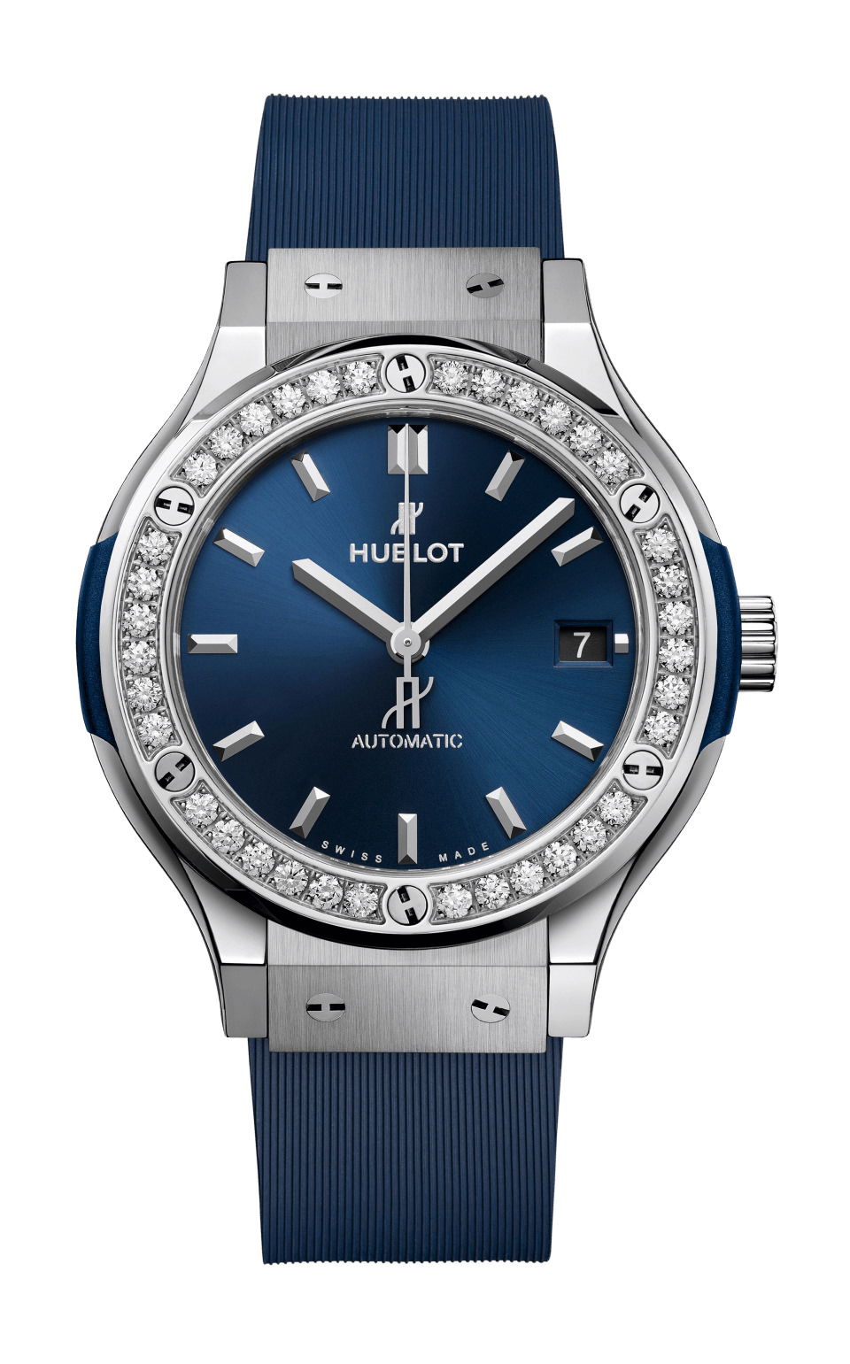 Classic Fusion Titanium Blue Diamonds