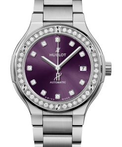 Classic Fusion Titanium Purple Diamonds Bracelet