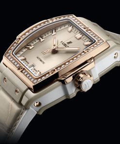 Alternative view of Spirit of Big Bang Beige Ceramic King Gold Diamonds