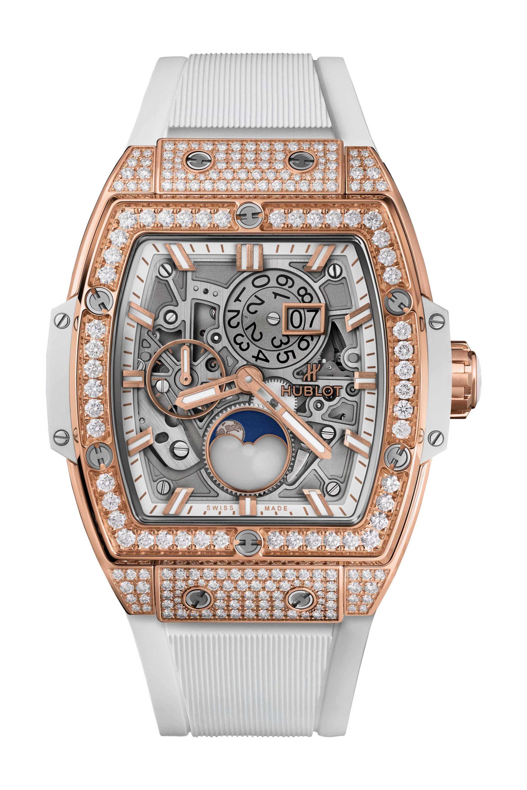 Spirit Of Big Bang Moonphase King Gold White Pavé