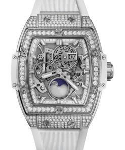 Spirit Of Big Bang Moonphase Titanium White Pavé