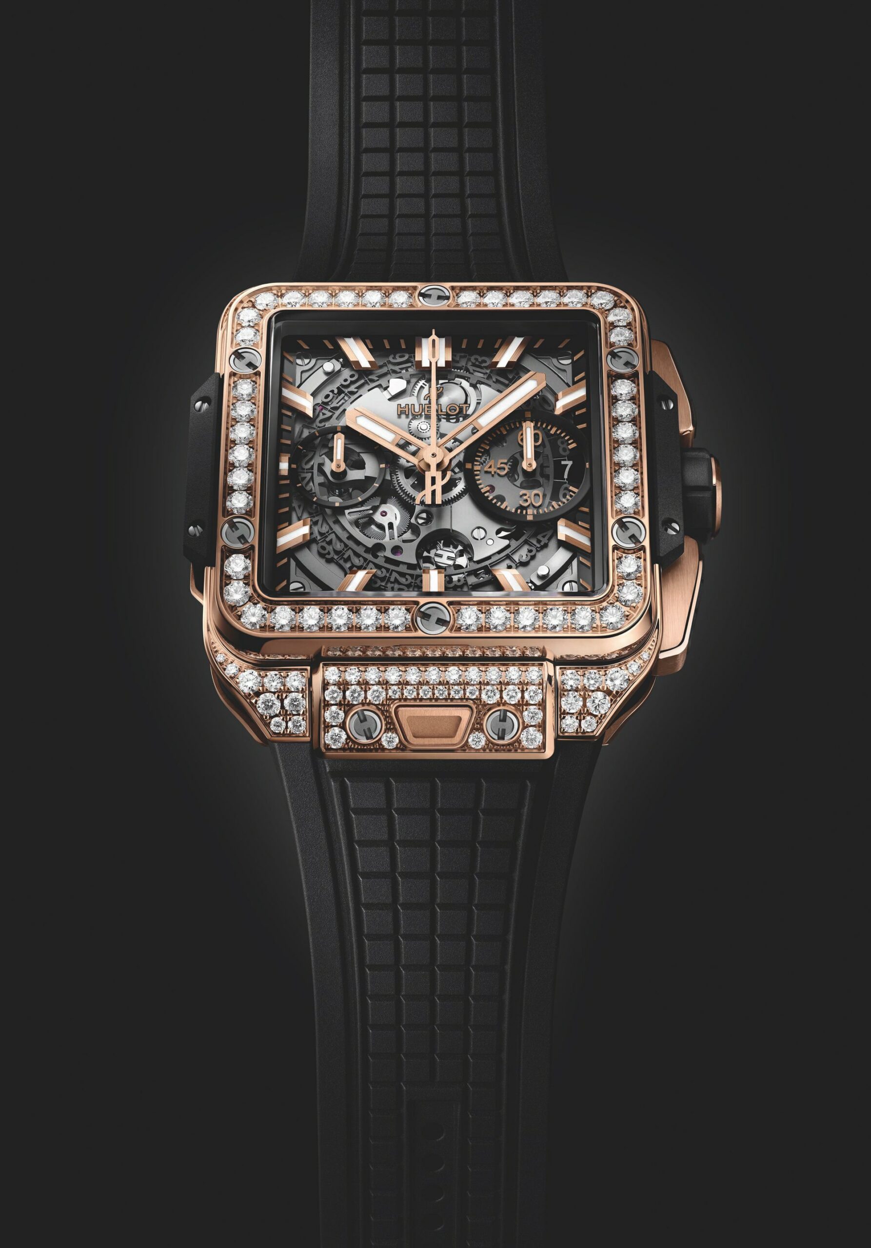 Square Bang Unico King Gold Pavé - Image 2