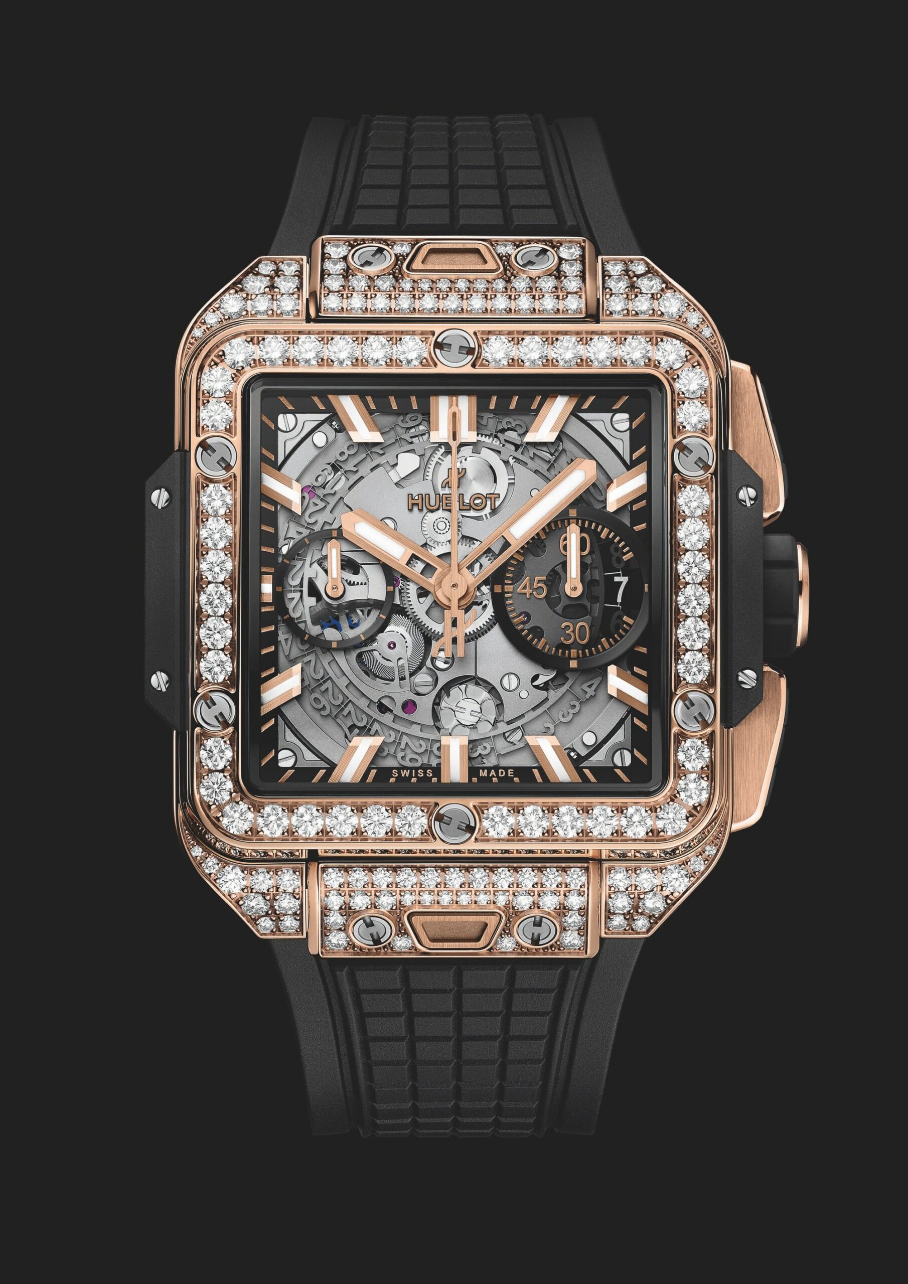 Square Bang Unico King Gold Pavé - Image 5