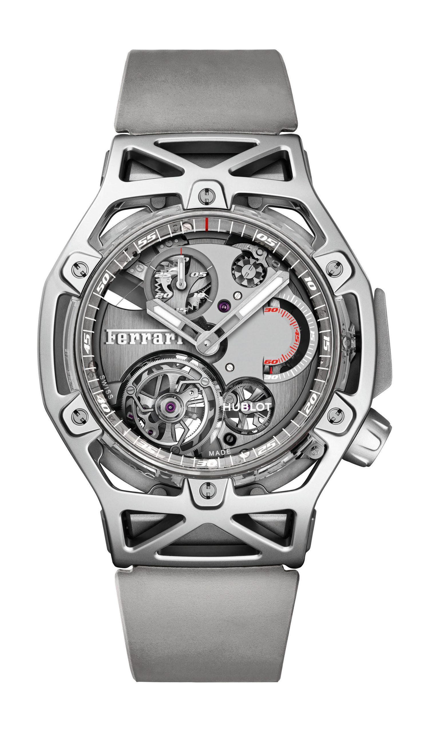 Techframe Ferrari Tourbillon Chronograph Sapphire White Gold