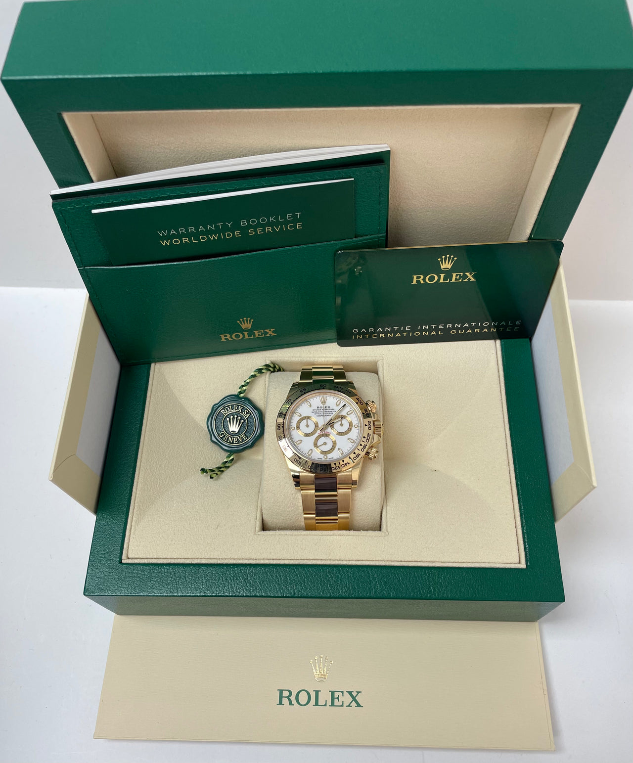 Rolex Yellow Gold Cosmograph Daytona 40 Watch - White Index Dial (Ref # 116508) - Image 9