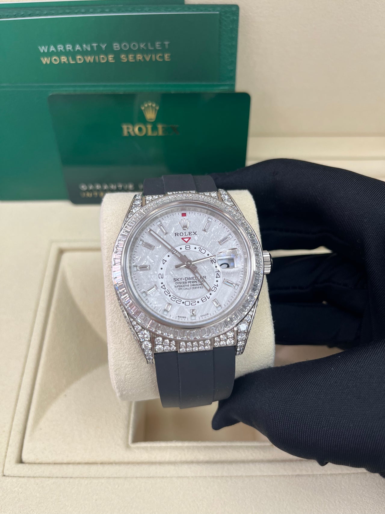 Rolex Sky-Dweller Meteorite Diamonds Baguette Dial Factory Diamonds (Reference # 326259tbr) - Image 14