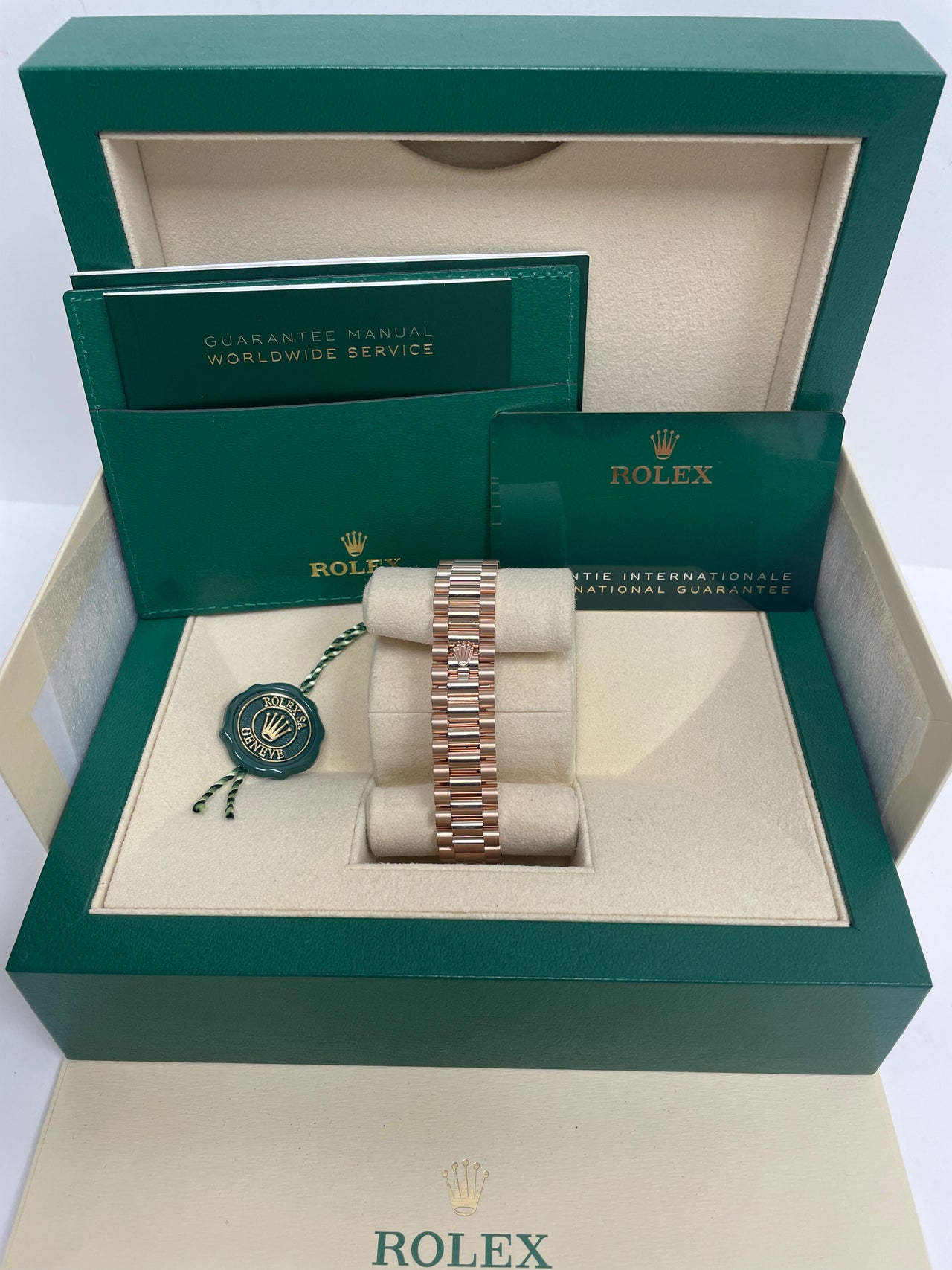 Rolex Everose Gold Datejust 31 Watch - Diamond Bezel - Rhodium Diamond Six Dial - President Bracelet (Reference # 278285RBR) - Image 3