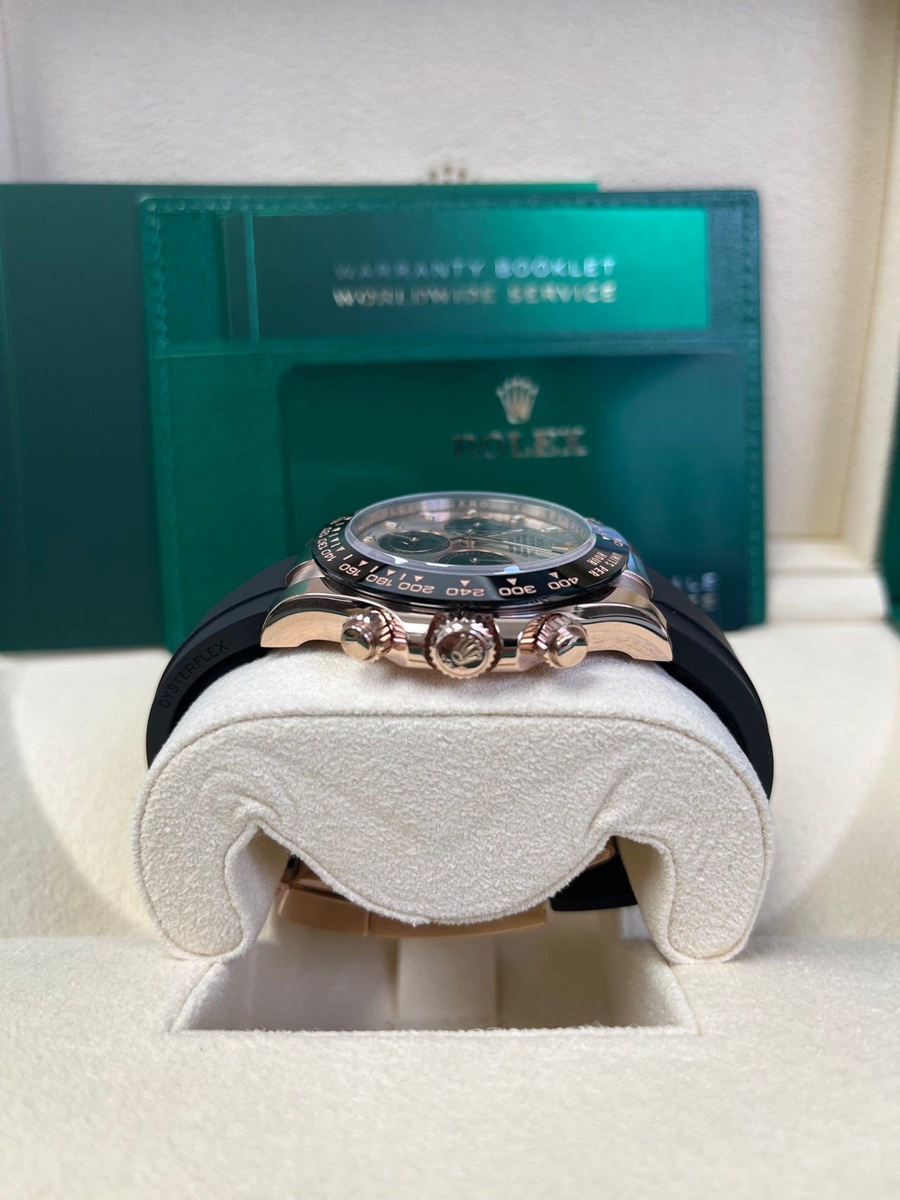 Rolex Cosmograph Daytona Rose Gold Dial Black Subdials Oysterflex (Reference # 116515ln) - Image 3