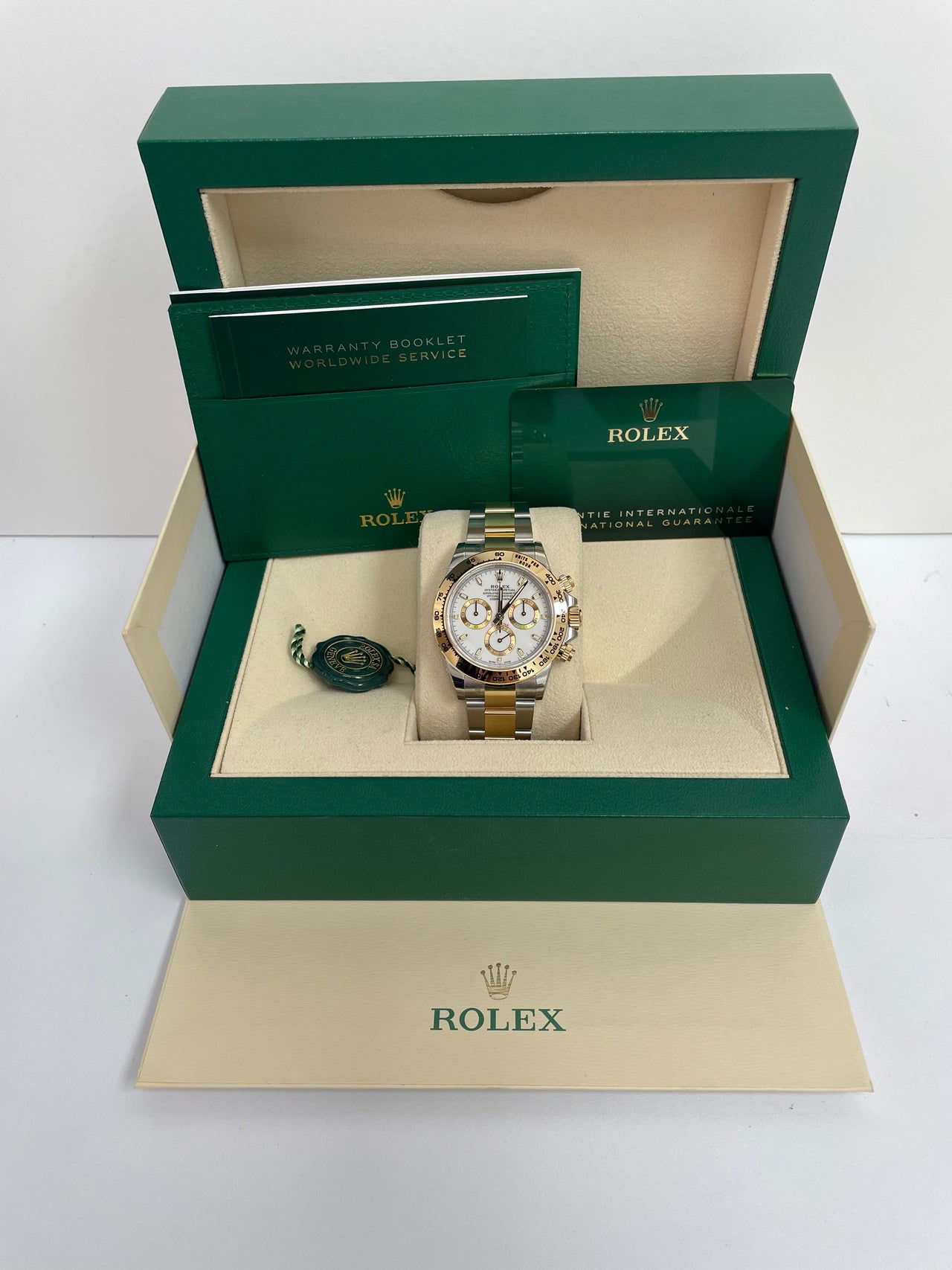 Rolex Daytona 40mm Yellow Rolesor Cosmograph White Index Dial (Ref #116503) - Image 2