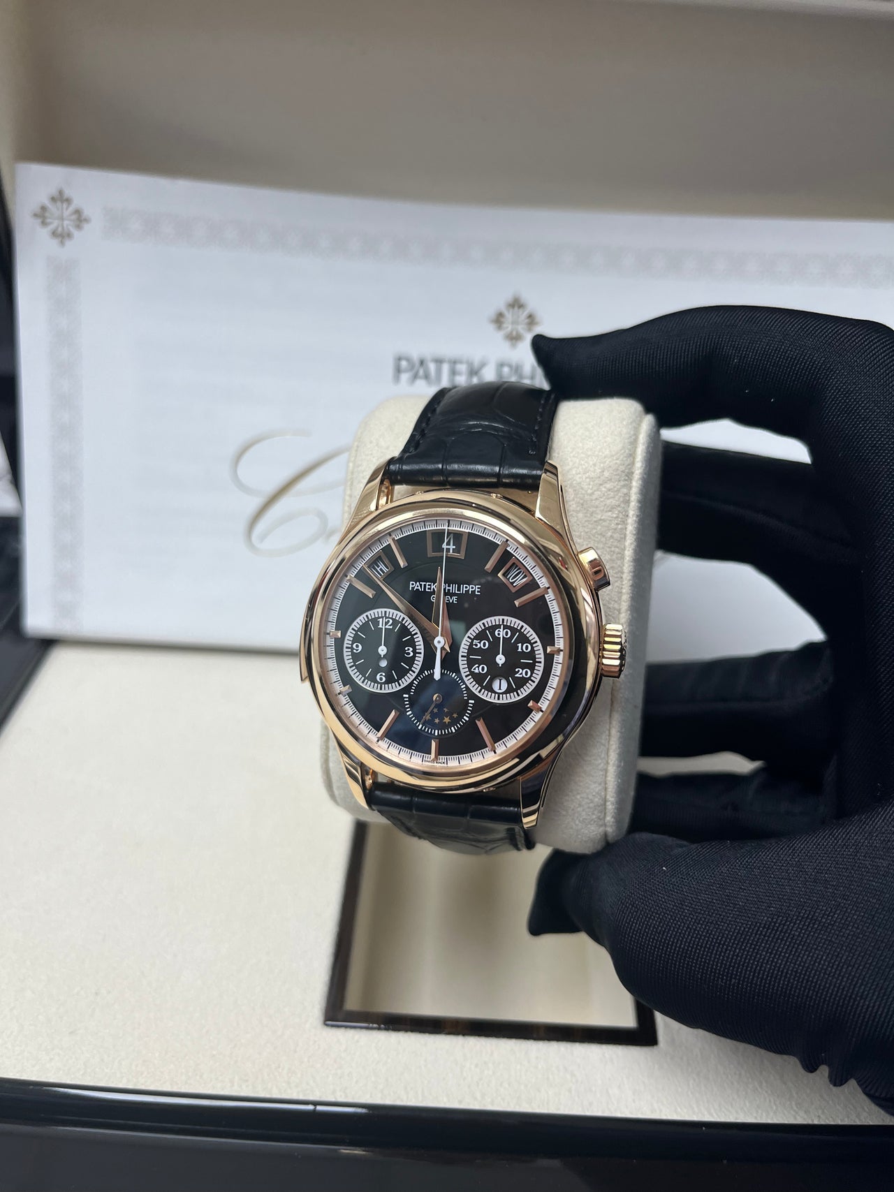 Patek Philippe Grand Complications (submodel) Rose Gold Black Dial 5208R-001 - Image 8